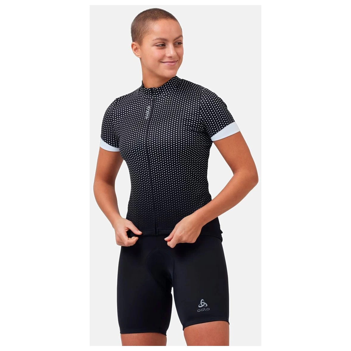 Odlo Women's T-Shirt S/U Collar S/S FZ Essential Print - Cycling Jersey - Image 4