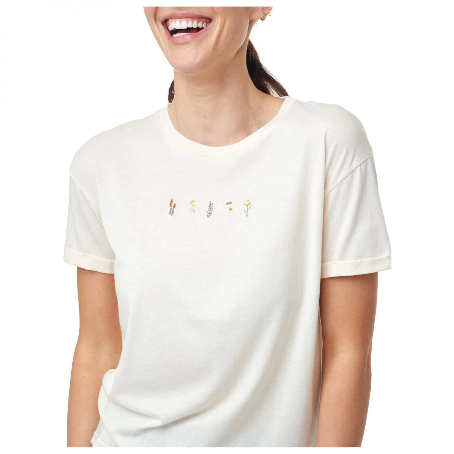 Tentree Women's River Flowers Embroidery T-Shirt - Image 2